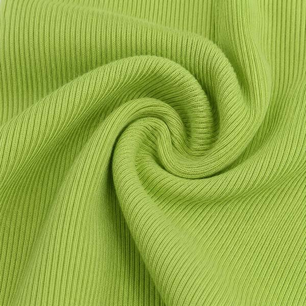 Cotton Spandex Rib Fabric for Fitted Apparel