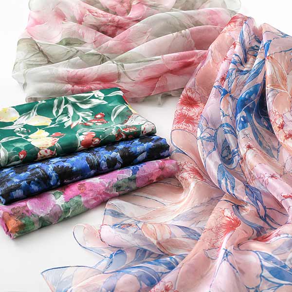Printed Chiffon Fabric for Dresses and Scarves