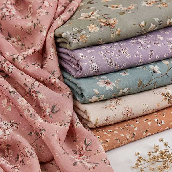 Printed Rayon Crepe Fabric for Soft Dresses