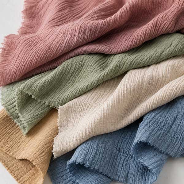 Crinkle Woven Fabric for Fashion Apparel