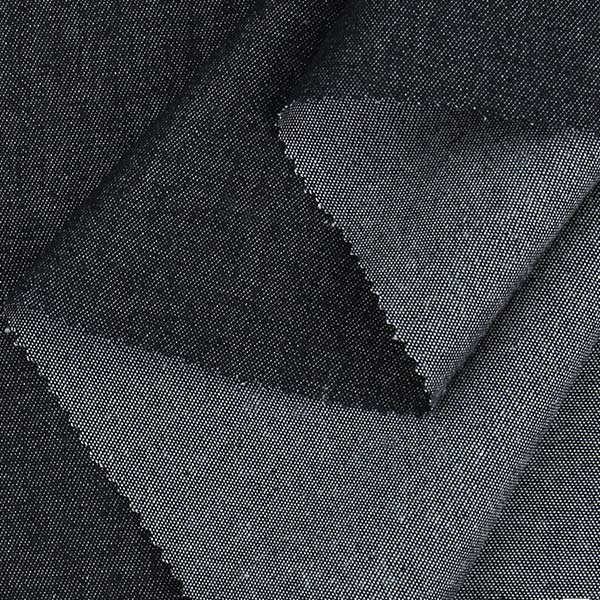 Lightweight Black Twill Denim Fabric for Shirts and Casual Pants